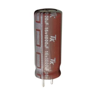 خازن الکترولیت 1000 میکروفاراد مدل tk 1000µf16v بسته 7 عددی