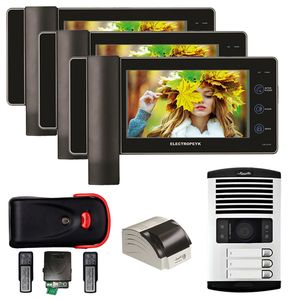 دربازکن تصویری الکتروپیک مدل 1093_ریموت دار_1294 black_  سه واحدی