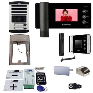 دربازکن تصویری الکتروپیک مدل fd1086_1096_black_2دو واحدی باماژول ریموت دار