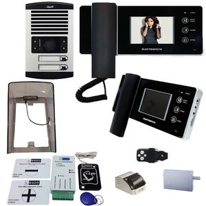 دربازکن تصویری الکتروپیک مدل fd1086_1196_black_2دو واحدی باماژول ریموت دار