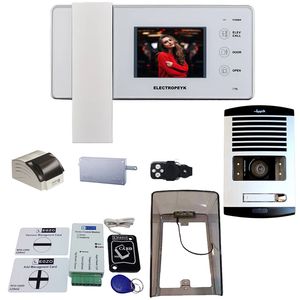 دربازکن تصویری الکتروپیک مدل fd1086_1196_white_1 یک واحدی باماژول ریموت دار