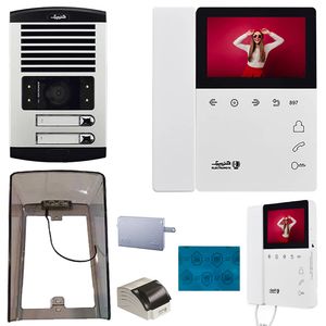 دربازکن تصویری الکتروپیک مدل fd_1086_2_897 دو واحدی به همراه محافظ صفحه نمایش