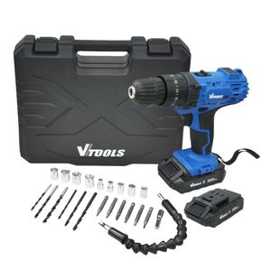 دریل پیچ گوشتی شارژی 0.8 10 میلی‌متری وی تولز مدل vt1211 kit