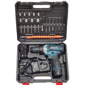 دریل پیچ گوشتی شارژی دلیکس مدل dl18blue مجموعه 29 عددی