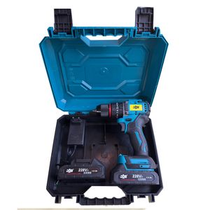 دریل پیچ گوشتی شارژی چکشی سه نظام ۱۰ میلیمتر 228 ولت جاب مدل  jb 228 super pro مجموعه 5 عددی