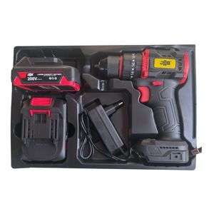 دریل پیچ گوشتی چکشی شارژی براشلس 10 میلی متری 208 ولت جاب مدل jb 208 pro jab مجموعه 4 عددی
