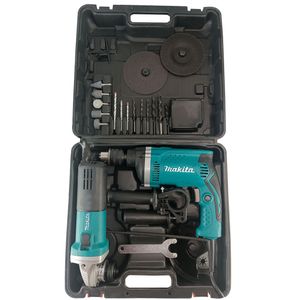 دریل چکشی و مینی فرز ماکیتا مدل 9555hn hp1630 مجموعه 25 عددی