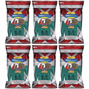 دستکش ایمنی دستکش گیلان مدل latex.l.s2 مجموعه 6 عددی