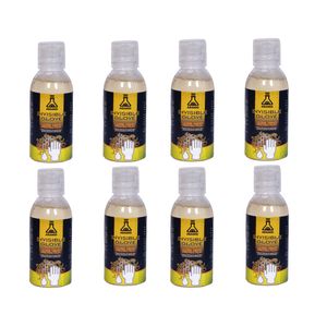 دستکش ایمنی شرکت دانش بنیان آرامید یزد مدل invisible glove حجم 60 میلی لیتر بسته 8 عددی
