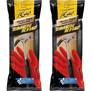 دستکش صنعتی دستکش گیلان مدل l 02 بسته 2 جفتی