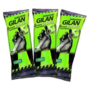 دستکش صنعتی گیلان مدل سه لایه کد mb32 بسته 3 عددی