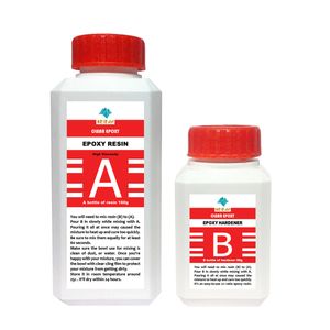 رزین اپوکسی اوریران کد ab red حجم 240 میلی لیتر مجموعه دو عددی