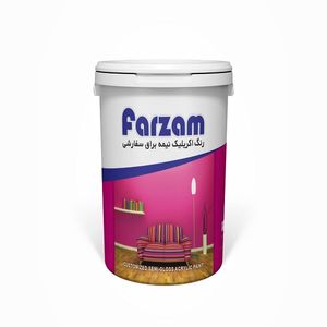 رنگ آکریلیک نیمه براق فرزام کد 530 وزن 1 کیلوگرم