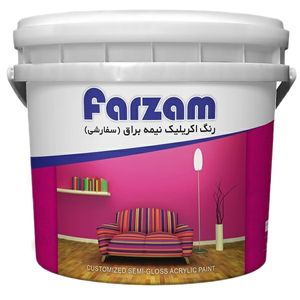 رنگ اکریلیک نیم براق فرزام کد 530 وزن 5 کیلوگرم