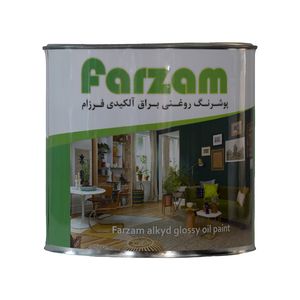 رنگ روغنی براق سفید فرزام کد 300 حجم 250 میلی لیتر