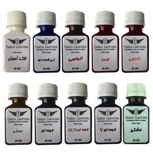رنگ رویه چرم تکین مدل حکاکی کد 10xproحجم 60 میلی لیتر بسته 10 عددی