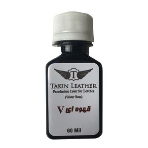 رنگ رویه چرم قهوه ای تیره تکین مدل حکاکی حجم 60 میلی لیتر