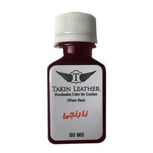 رنگ رویه چرم نارنجی تکین مدل حکاکی حجم 60 میلی لیتر