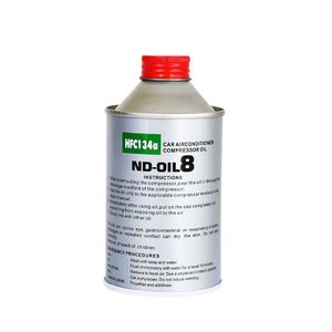 روغن کمپرسور مدل nd oil8 r134a حجم 250 میلی لیتر