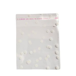 سلفون بسته بندی مدل لبه چسبدار طرح خال خالی سایز 15 × 15 سانتی متر بسته 30 عددی