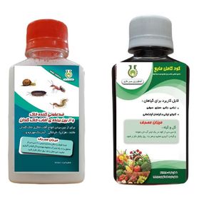 سم ضدعفونی کننده خاک گلدان و کود تقویتی کامل مایع سبزدارو مدل zk2 حجم 250 میلی لیتر بسته 2 عددی