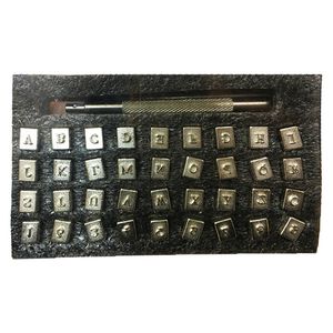 سنبه حکاکی چرم مدل حروف و اعداد انگلیسی کد lt36x مجموعه 36 عددی