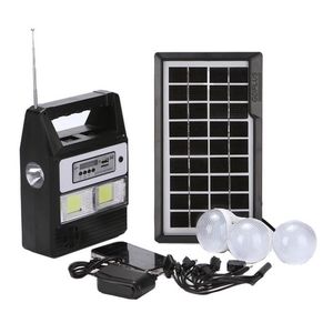 سیستم روشنایی و پاوربانک خورشیدی و اسپیکر مدل gd 8216