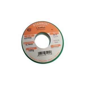 سیم لحیم استانول مدل 0.7mm   sn99cu1 وزن 100 گرم