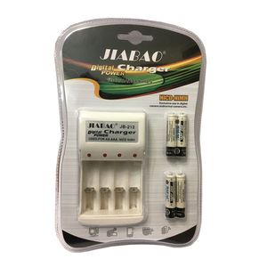شارژر جیابائو مدل jb 212 به همراه 4 باتری شارژی نیم قلمی