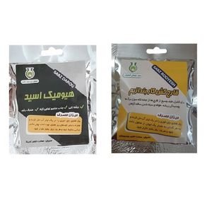 قارچ کش کاربندازیم و کود هیومیک اسید سبزدارو کد hk2 وزن 100 گرم بسته 2 عددی