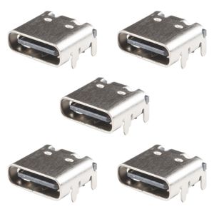 كانكتور مادگی usb c مدل 16pin usb3.1 بسته 5 عددی