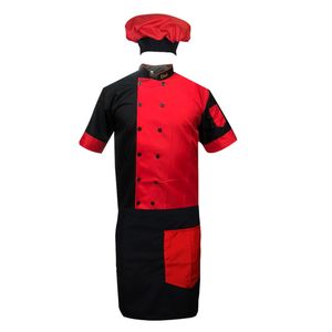 لباس کار مدل set chef2 رنگ قرمز