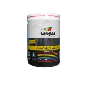 مادر رنگ اکریلیک مشکی الوان کد 599 حجم 1 لیتر