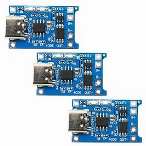 ماژول شارژر باتری مدل tp  4056 micro usb typec بسته 3 عددی