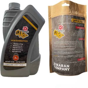 مایع و پودر آببندی و بندکشی سرویس بهداشتی زیمابان مدل zpb1l2kg وزن 2.1 کیلوگرم
