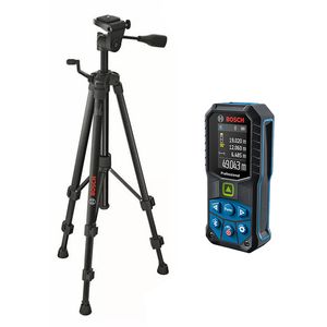 متر لیزری بوش مدل نور سبز glm 50 27 cg  professional به همراه سه پایه و عینک لیزر برد 50 متر