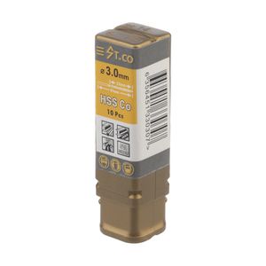 مته کبالت اس تی کو مدل hssco سایز 3 میلیمتر مجموعه 10 عددی