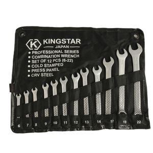 مجموعه 12 عددی آچار یک سر تخت یک سر رینگی کینگ استار مدل king12