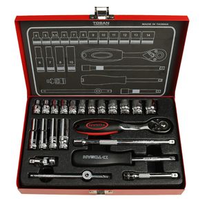 مجموعه 22 عددی آچار بکس توسن مدل t1254 22m