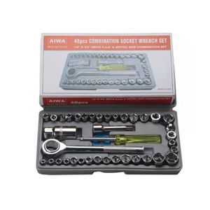مجموعه 40 عددی آچار بکس و دسته آچار آیوا مدل ar aw40