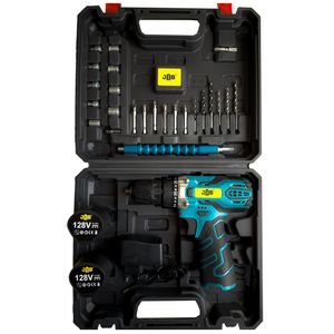 مجموعه 40 عددی دریل پیچ گوشتی شارژی 10 میلیمتری 128 ولت جاب مدل jb 148 king long