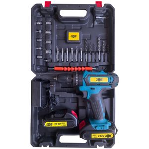 مجموعه 45 عددی پیچ گوشتی شارژی چکشی 212 ولت جاب مدل jb 212 royal pro