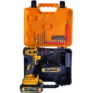 مجموعه 50 عددی دریل پیچ گوشتی چکشی شارژی 10 میلی متری 208 ولت جاب مدل jb 208 twin elbo