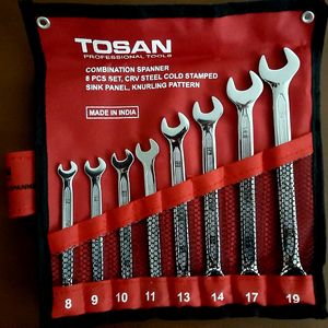 مجموعه 8 عددی آچار یکسر تخت یکسر رینگی توسن مدل t101 s8