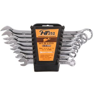 مجموعه 8 عددی آچار یکسر تخت یکسر رینگی مدل ht 252