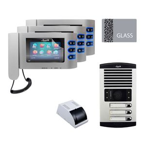 مجموعه دربازکن تصویری الکتروپیک مدل 797 1086 سه واحدی به همراه محافظ صفحه