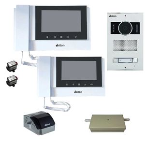 مجموعه دربازکن تصویری برایتون مدل 2002 7020 دو واحدی به همراه محافظ ولتاژ مانیتور