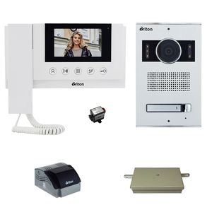 مجموعه دربازکن تصویری برایتون مدل 4330 2001 یک طبقه به همراه محافظ ولتاژ مانیتور