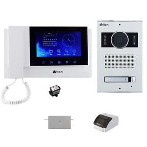 مجموعه دربازکن تصویری برایتون مدل 7030 2001 یک طبقه به همراه محافظ ولتاژ مانیتور