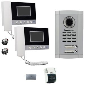 مجموعه دربازکن تصویری تابا مدل 5.43_1860 دو طبقه به همراه محافظ ولتاژ مانیتور